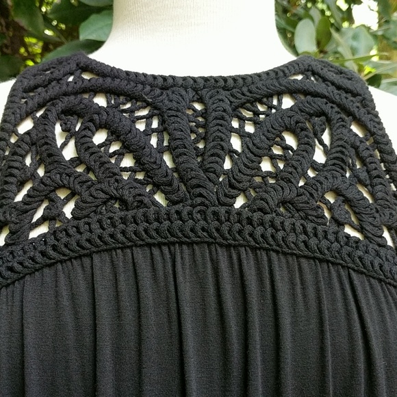 Loft Black Crochet Top Dress - Picture 2 of 6